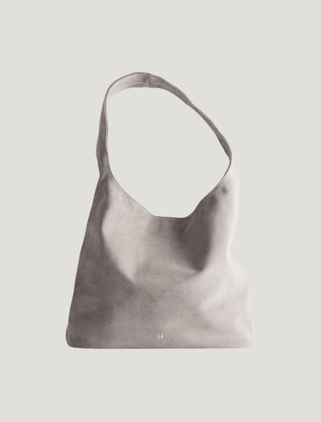 Hobo bag Suede light beige