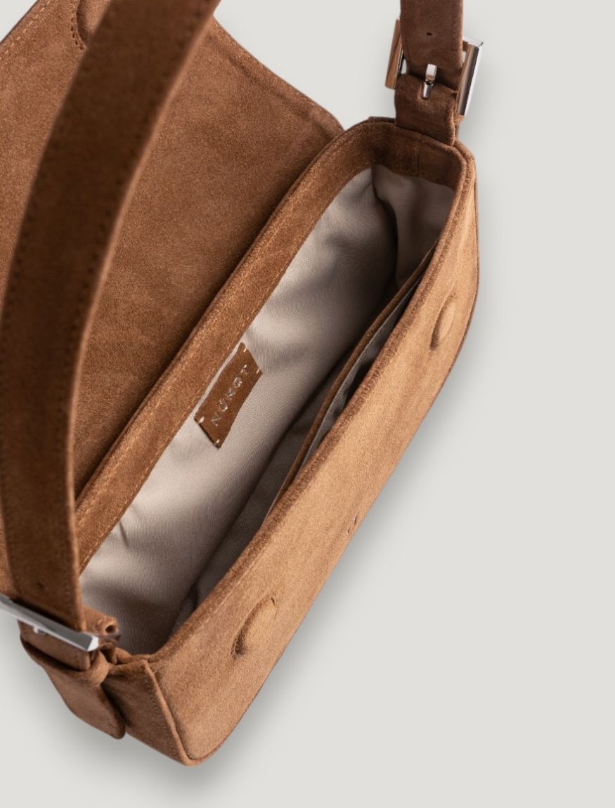 Baguette bag suede toffee