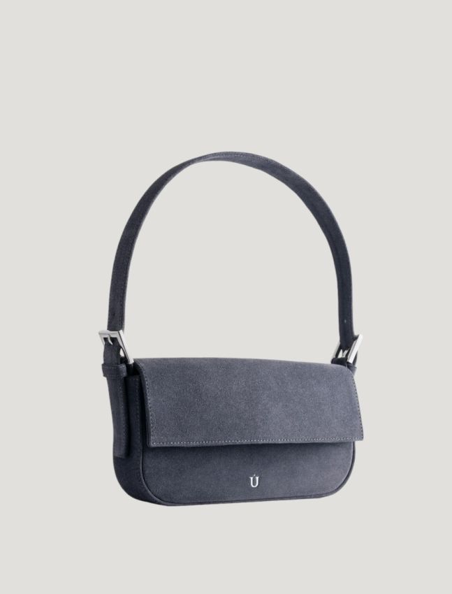 Baguette bag suede graphite