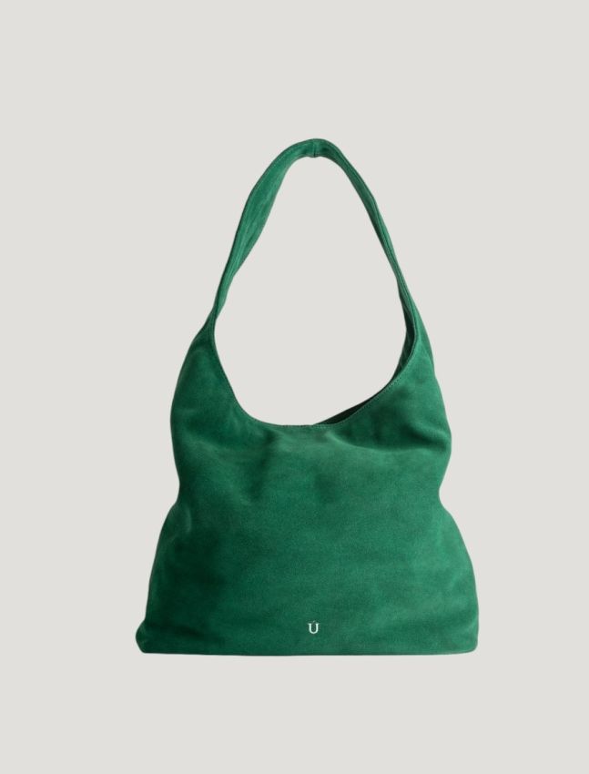 Hobo bag Suede green