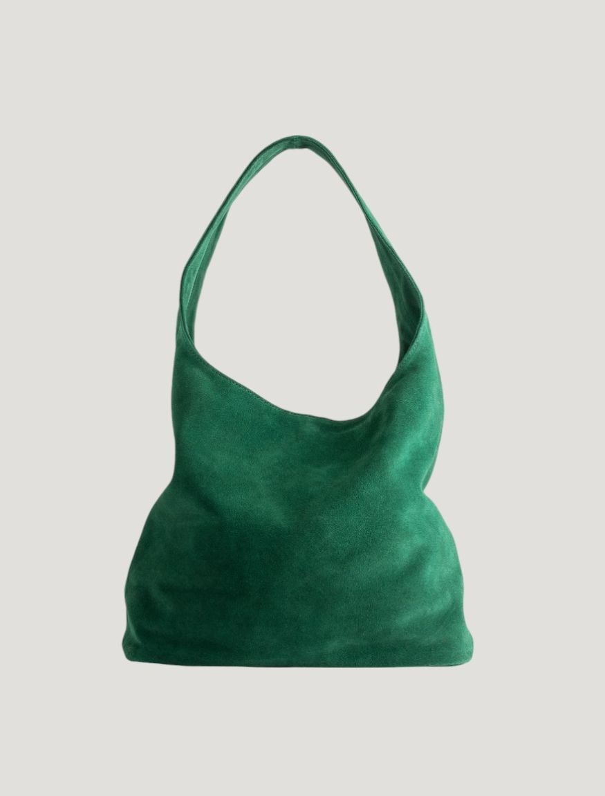 Hobo bag Suede green