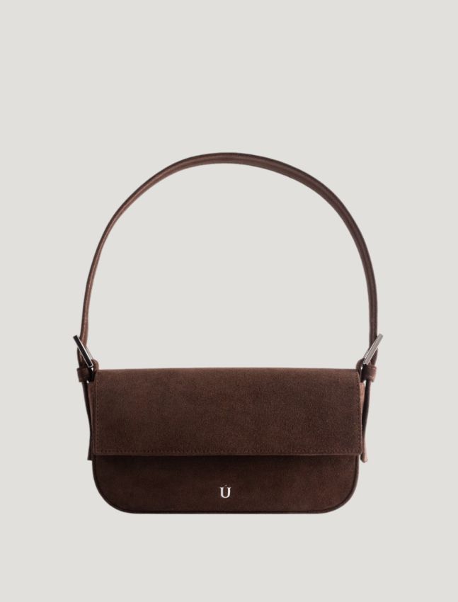 Baguette bag suede choco