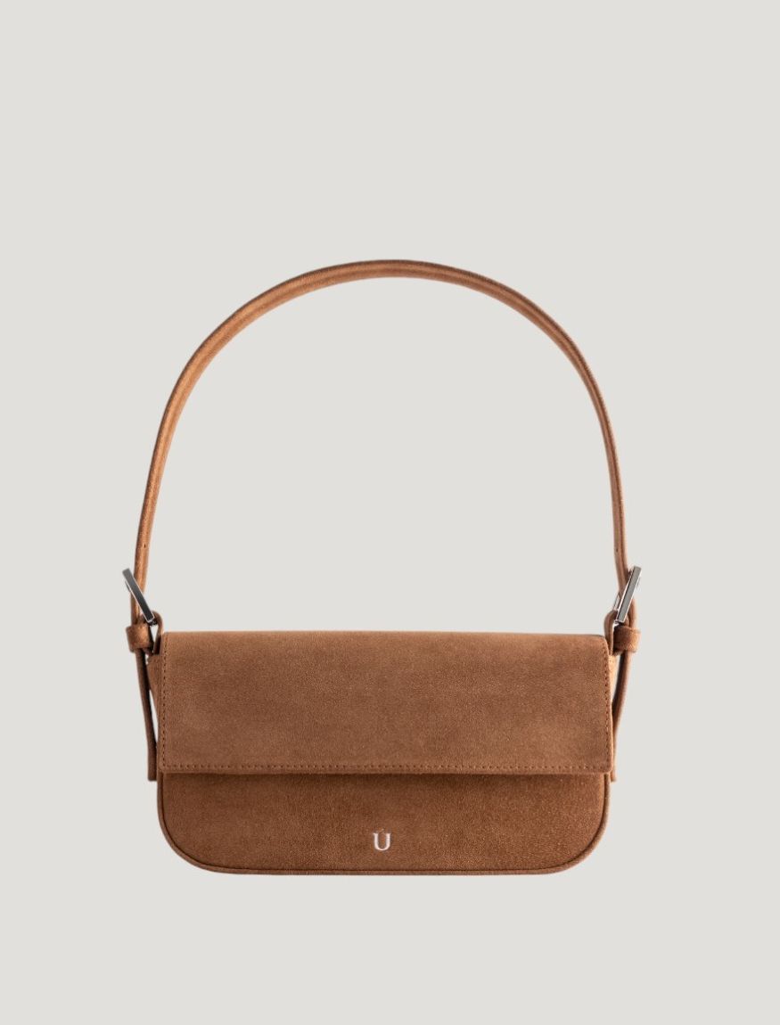 Baguette bag suede toffee