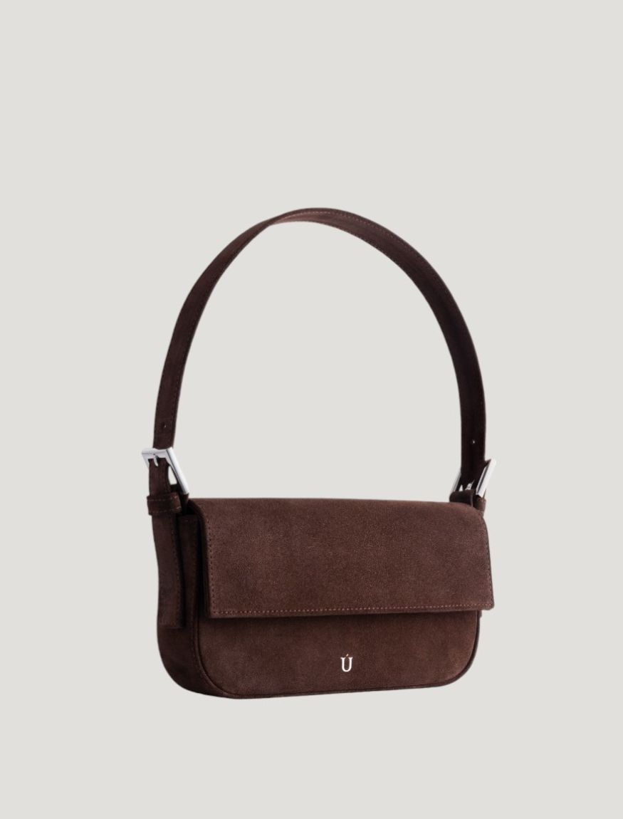 Baguette bag suede choco