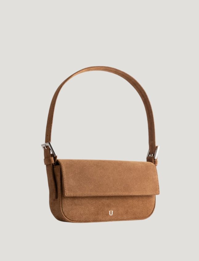 Baguette bag suede toffee