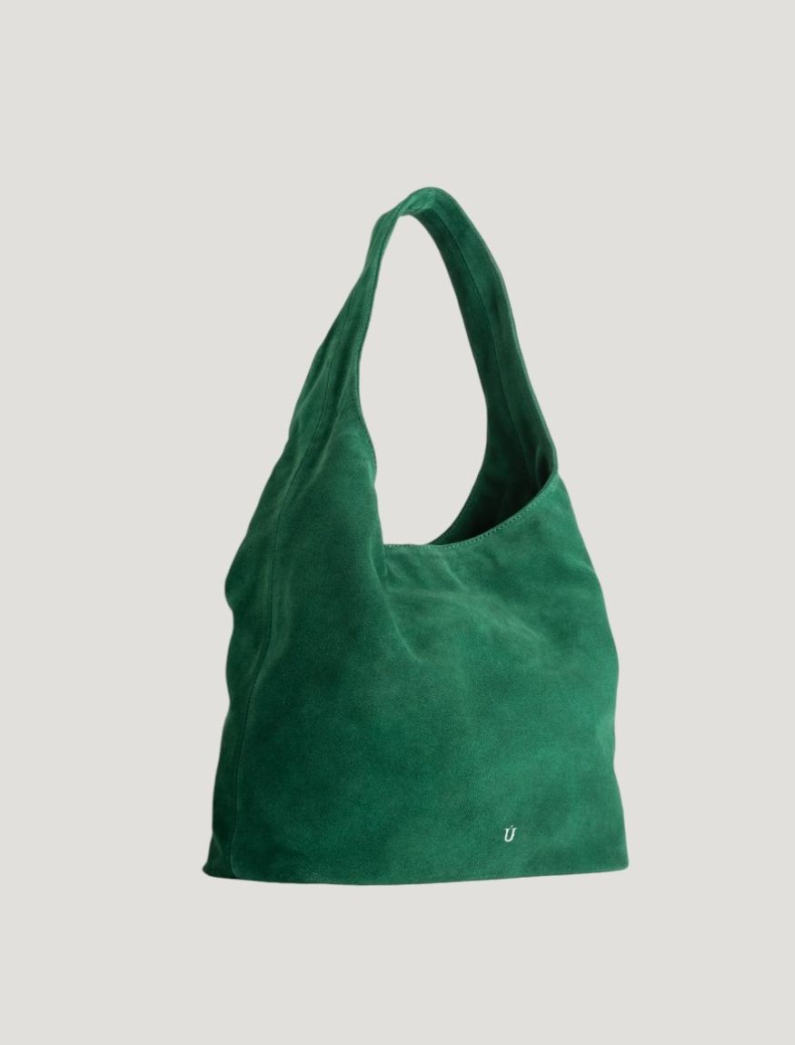 Hobo bag Suede green