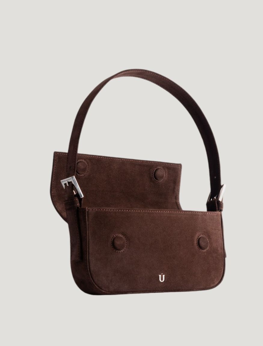 Baguette bag suede choco