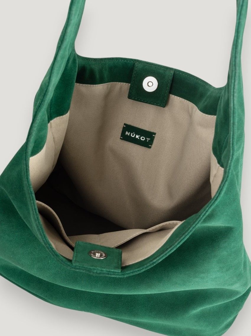 Hobo bag Suede green