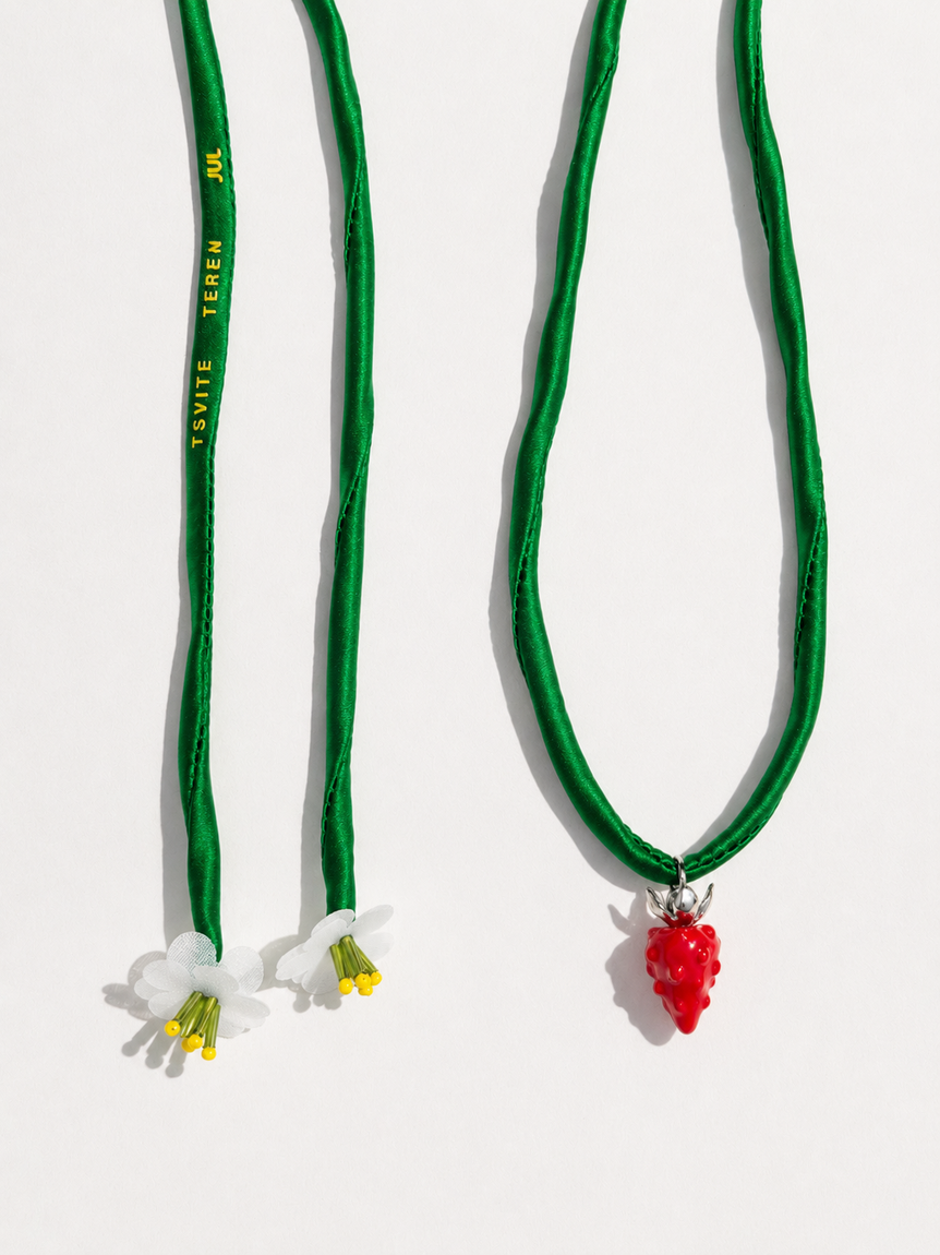 STRAWBIE pendant on a ribbon