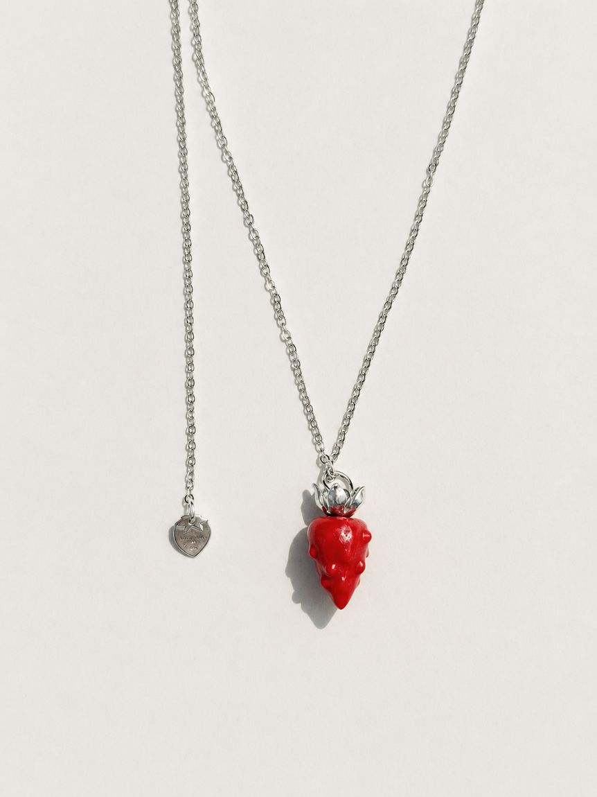 STRAWBIE pendant on a silver chain