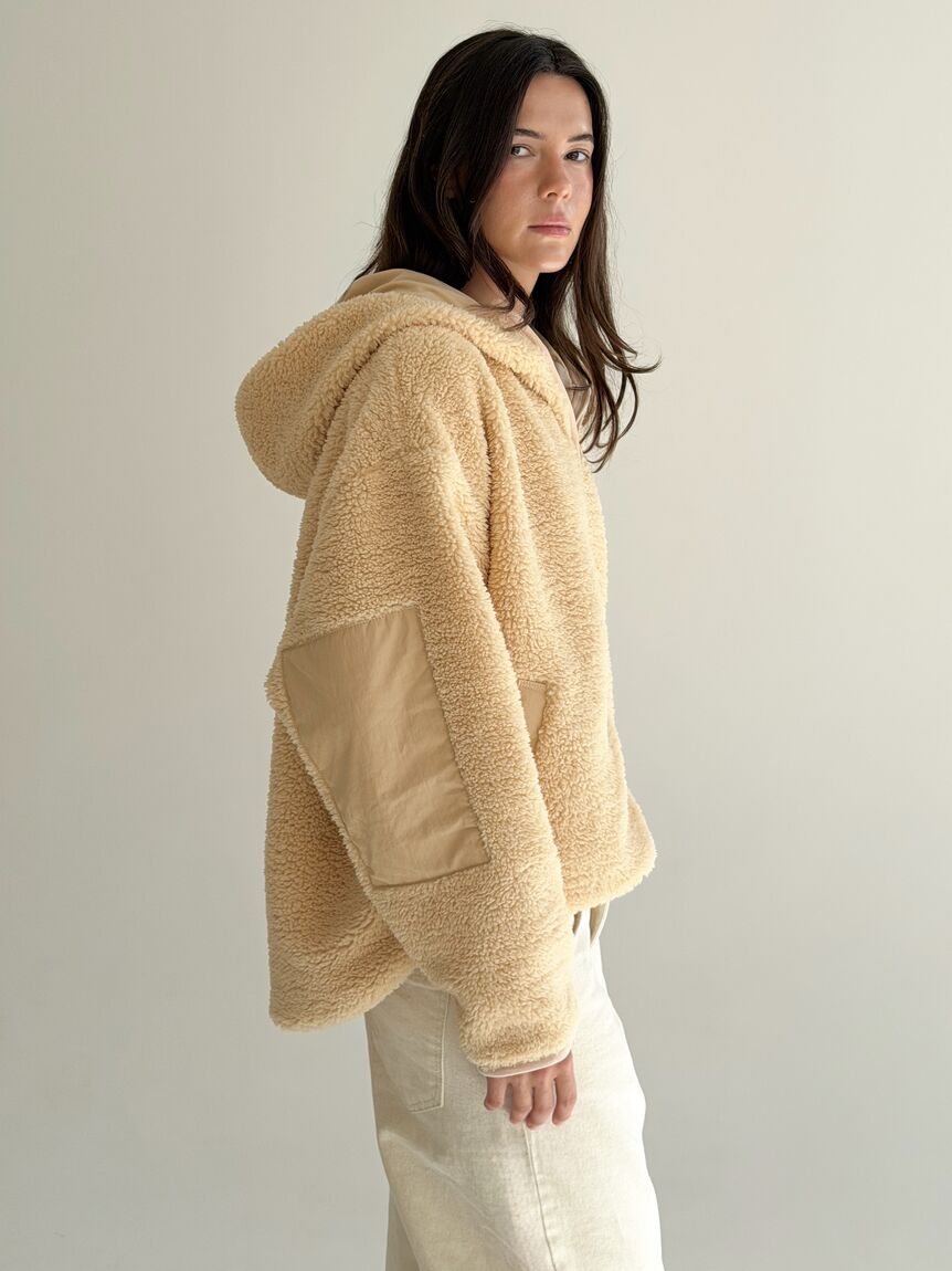 Анорак З Капюшоном бежевий