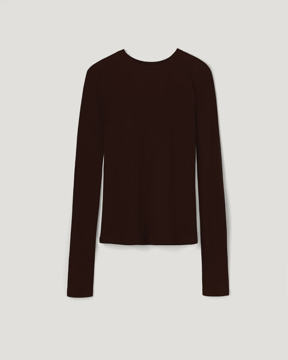 Longsleeve fitted chocolate