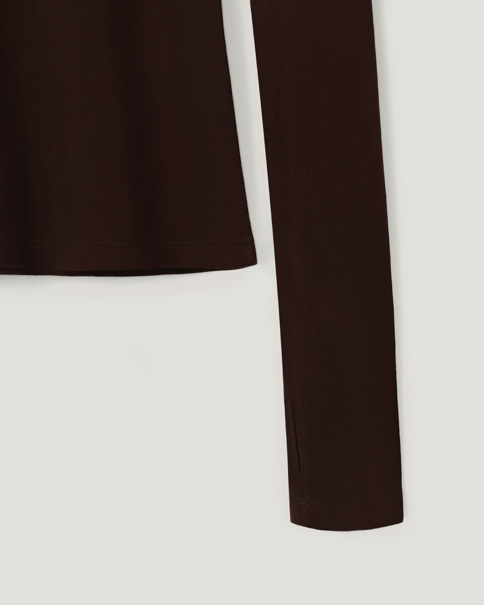 Longsleeve fitted chocolate