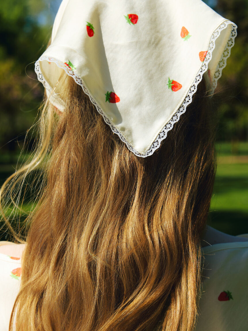 Strawberry Print Scarf