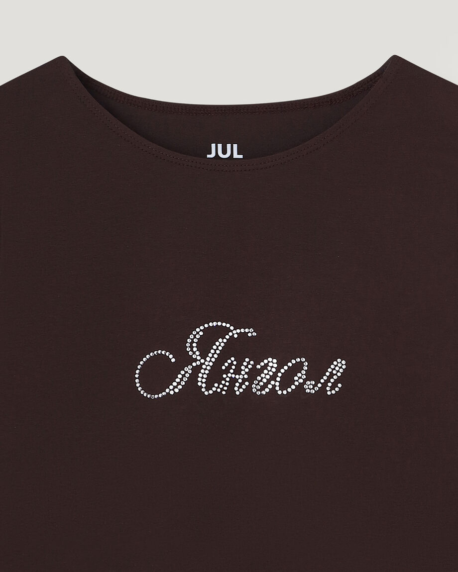 Лонгслів slim fit шоколадний "Янгол"