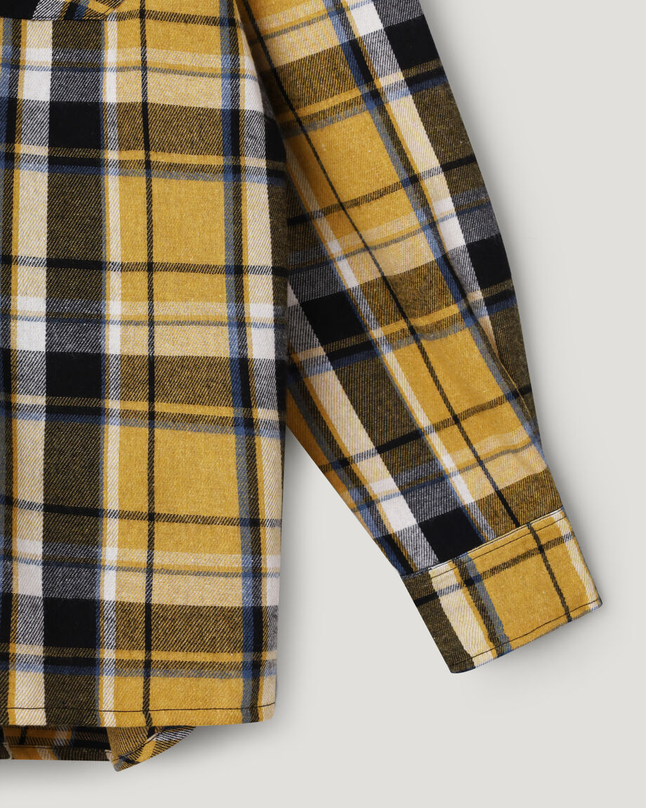 Yellow and Black Checked Oversize Shirt