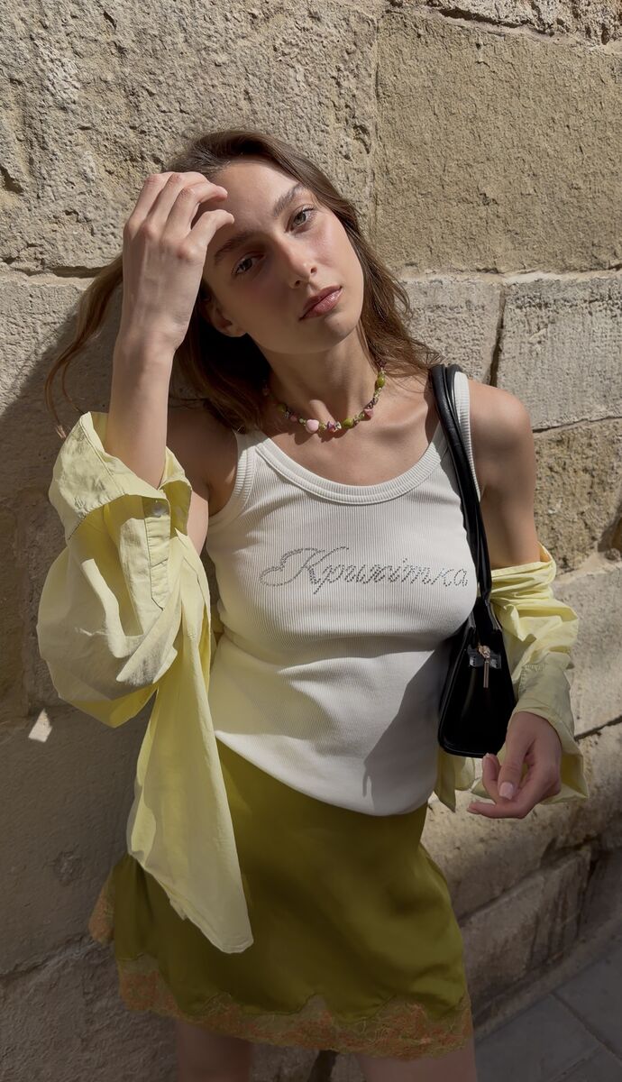 Milky tank top "Kryhitka"