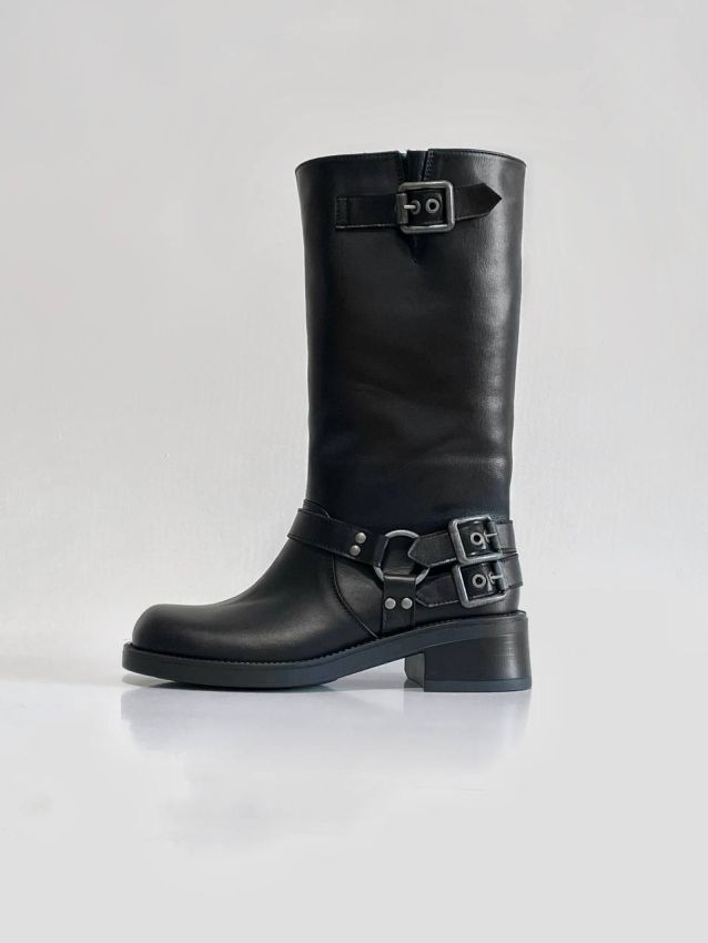 Leather biker boots Drew