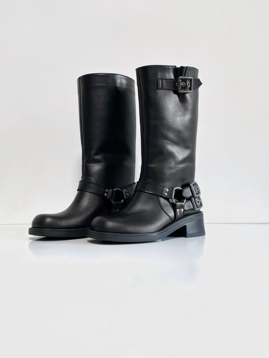 Leather biker boots Drew