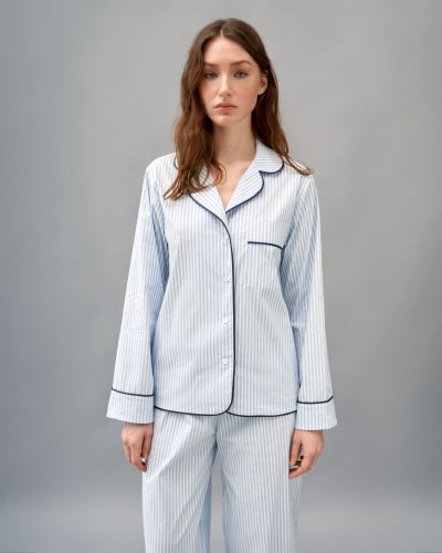 Blue striped cotton pajama pants KATSURINA + JUL