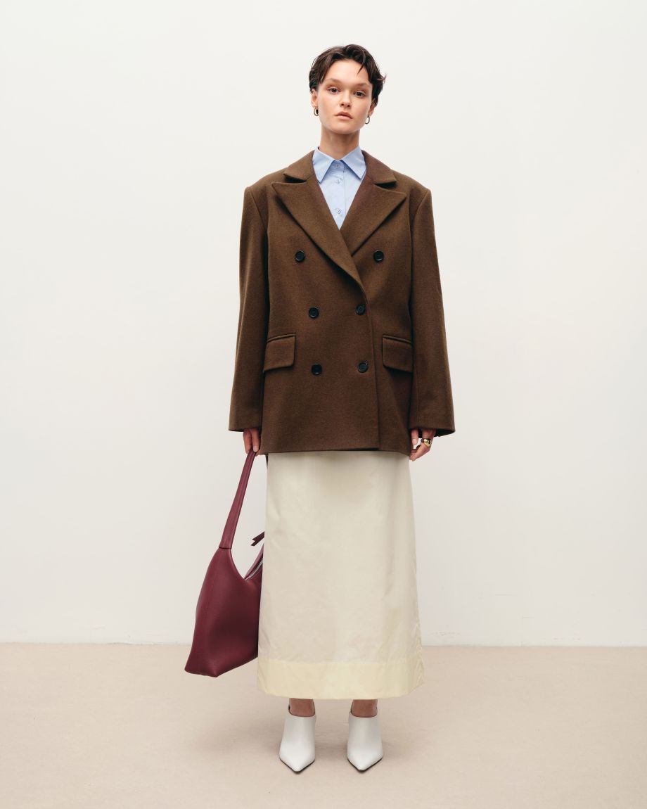 Brown coat-jacket