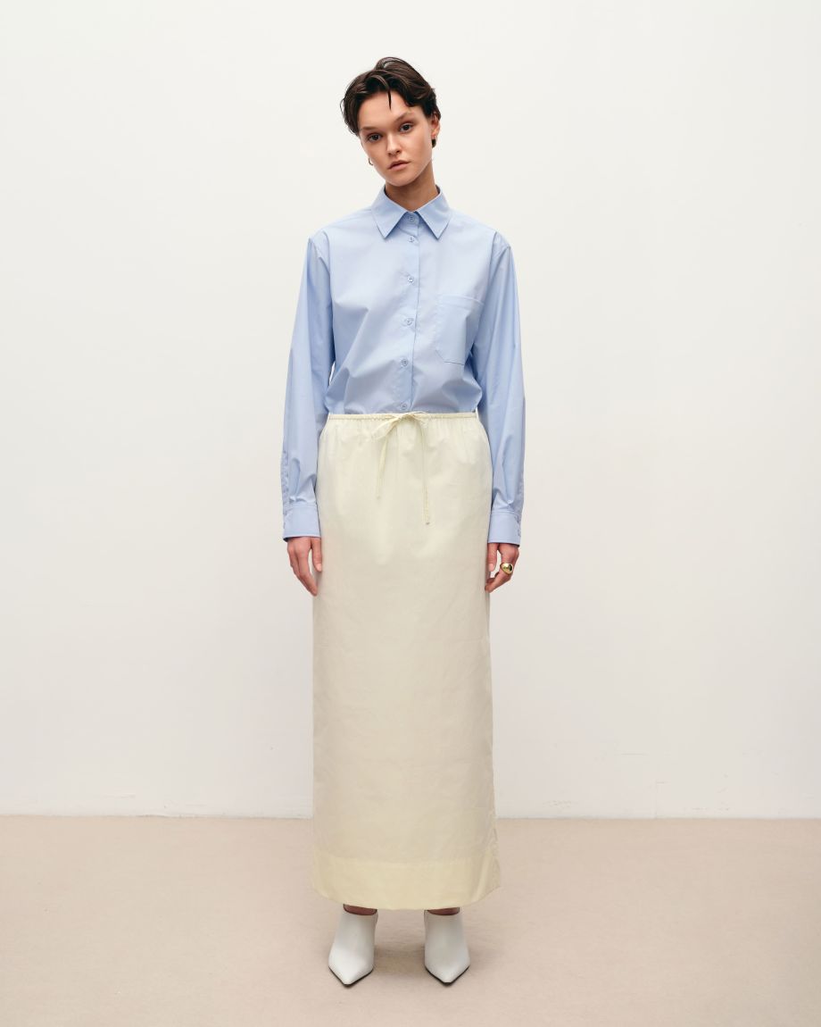 Vanilla cotton maxi skirt