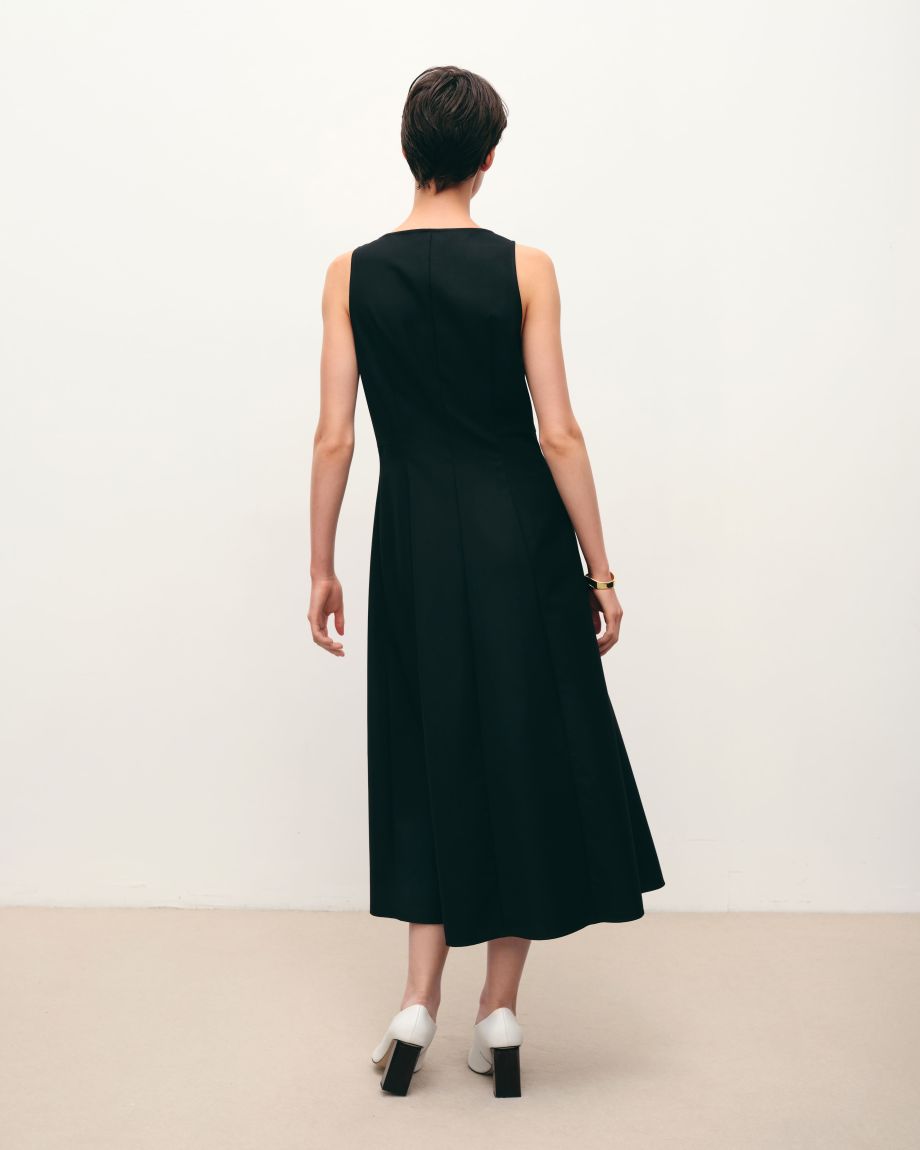 Black midi wrap sundress