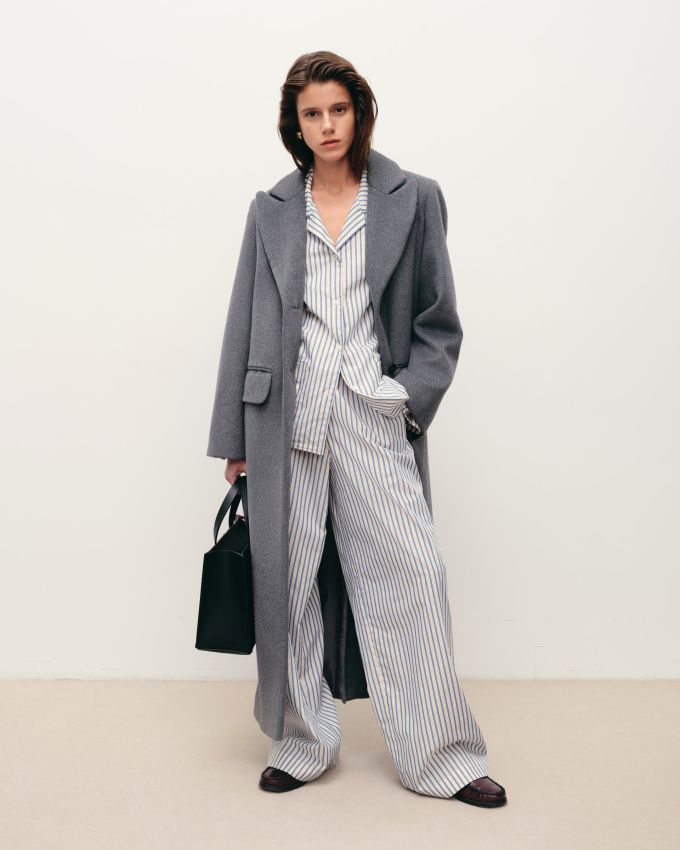 Gray woolen coat