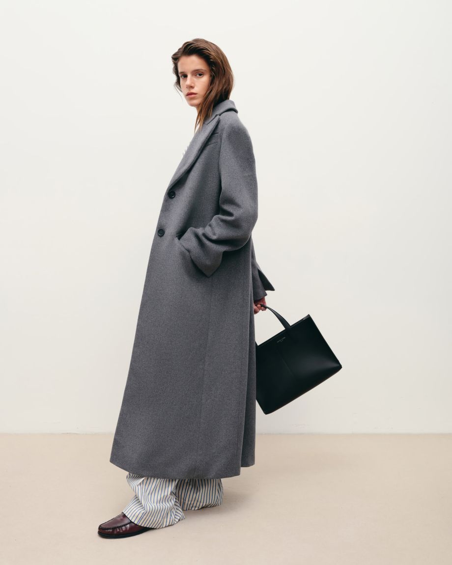 Gray woolen coat