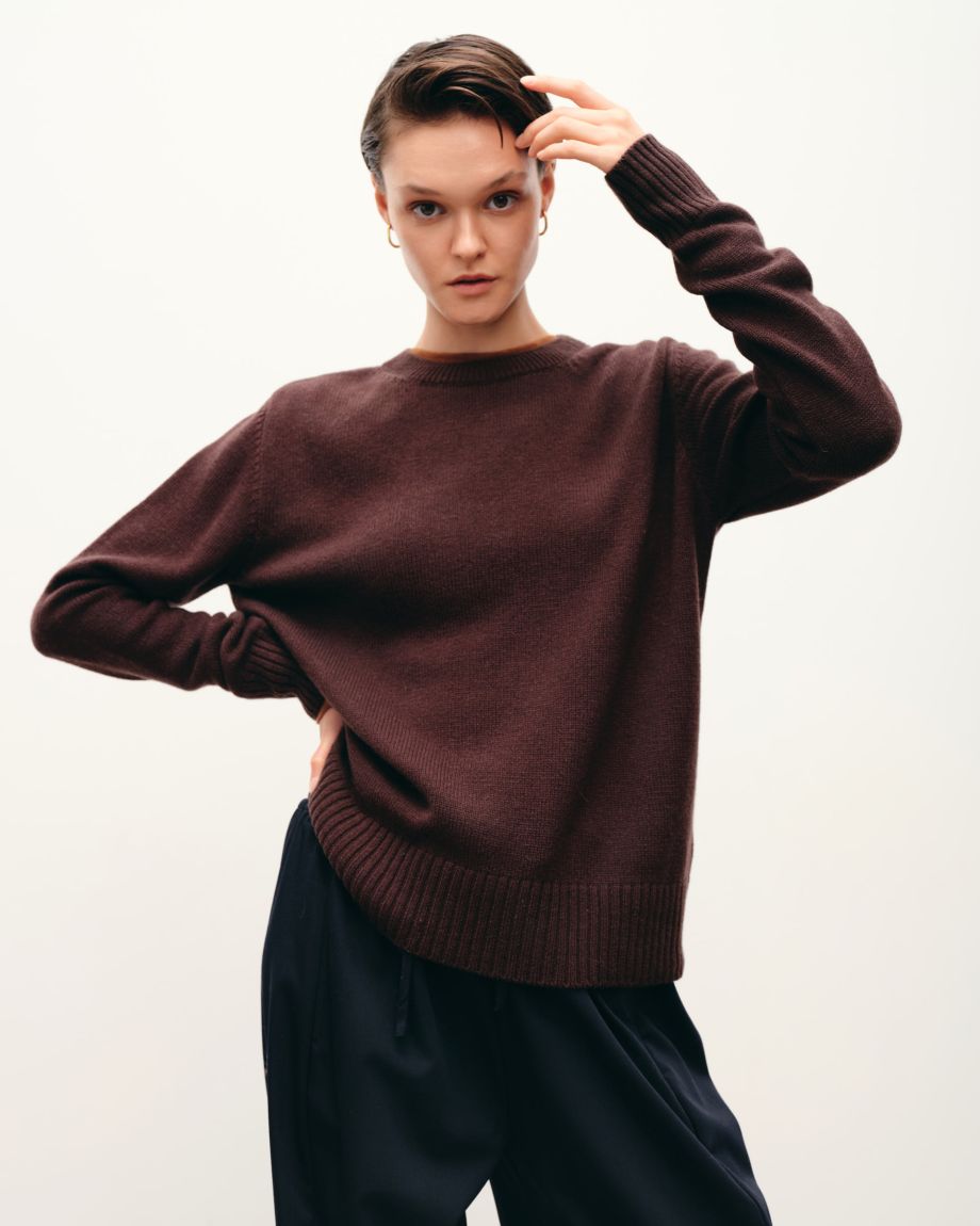 Brown sweater 30% cashmere