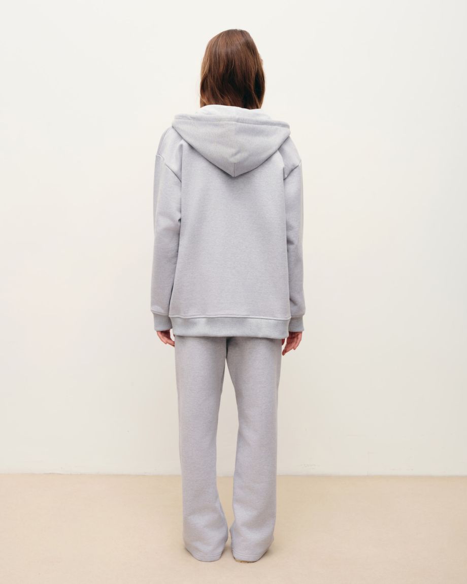 Light gray melange sweatpants