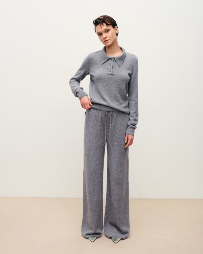 Gray pants 30% cashmere