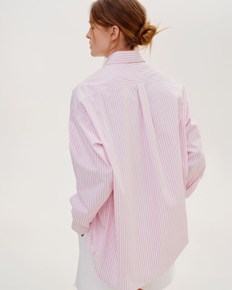 Pink striped oversize shirt