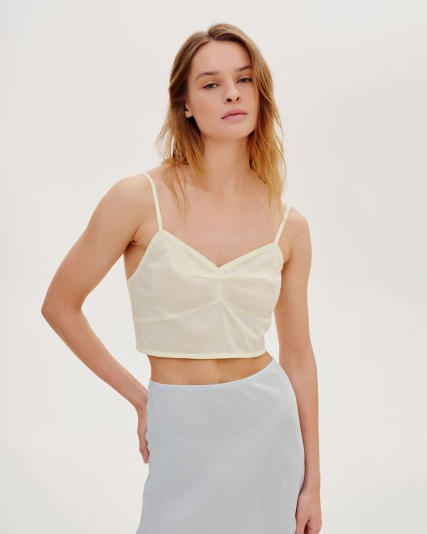 Yellow cropped top
