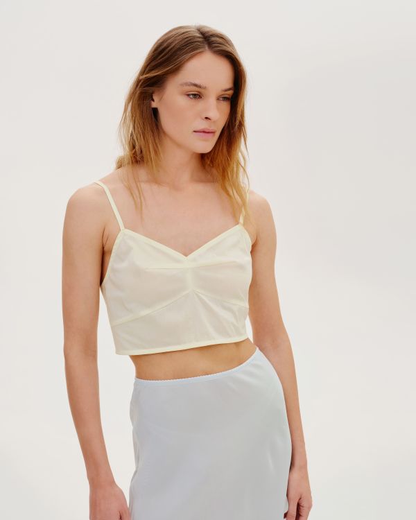 Yellow cropped top