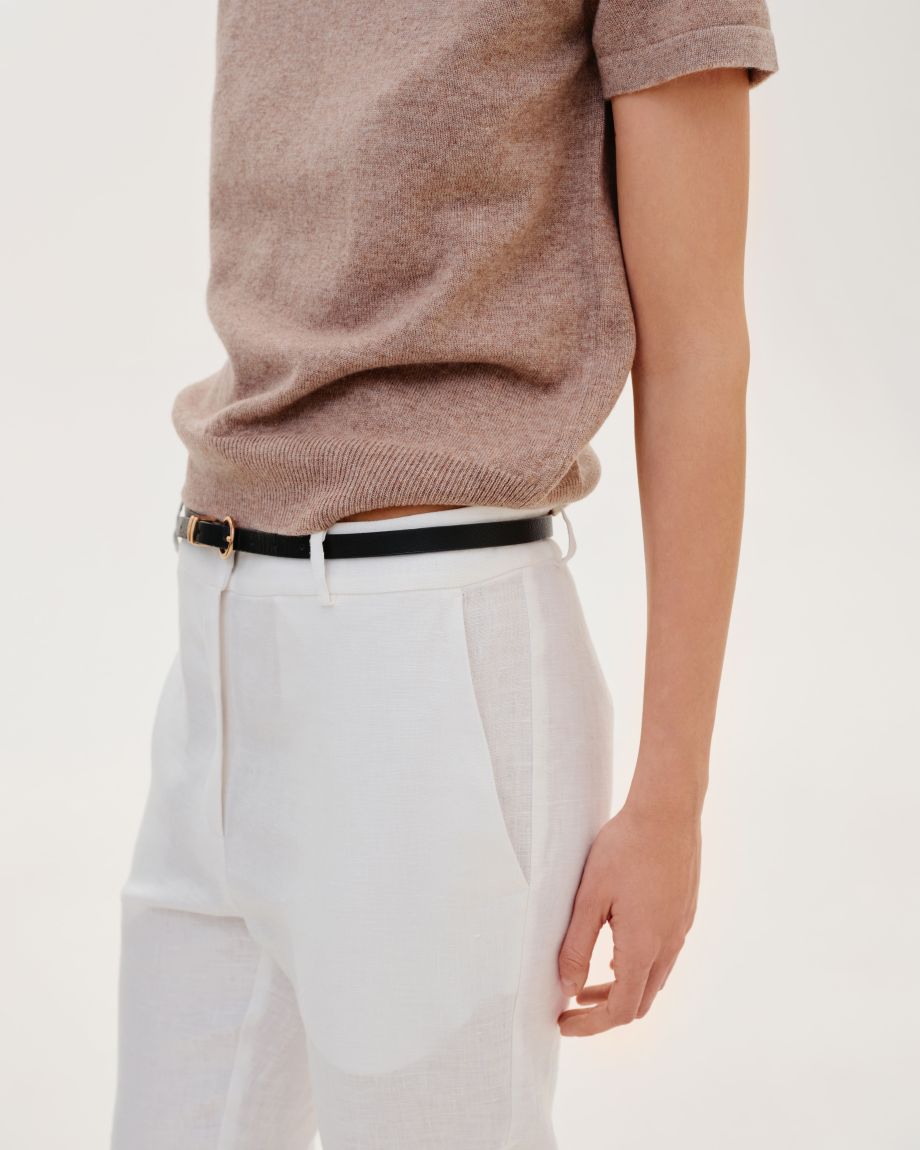 Beige 30% cashmere T-shirt