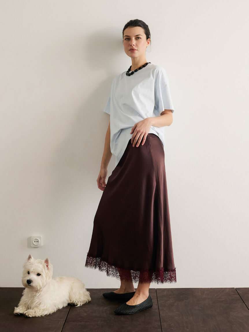 Бавовняна футболка блакитна oversize