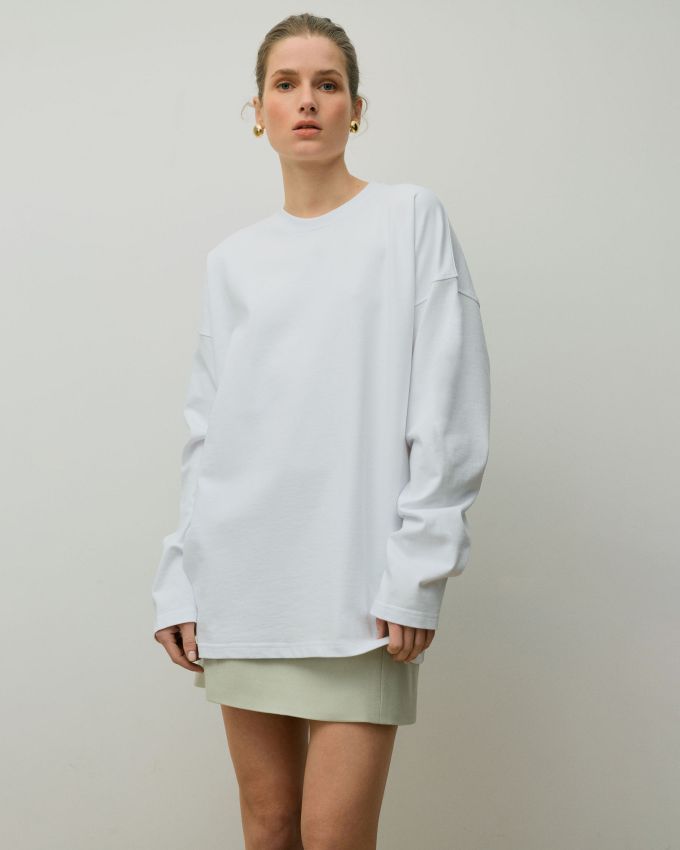 Dense Oversized White Longsleeve