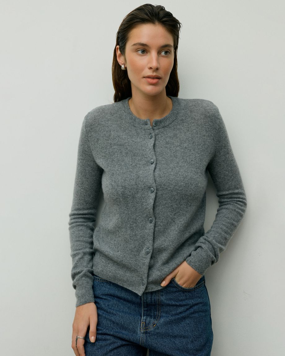 Light Grey Wool Cardigan