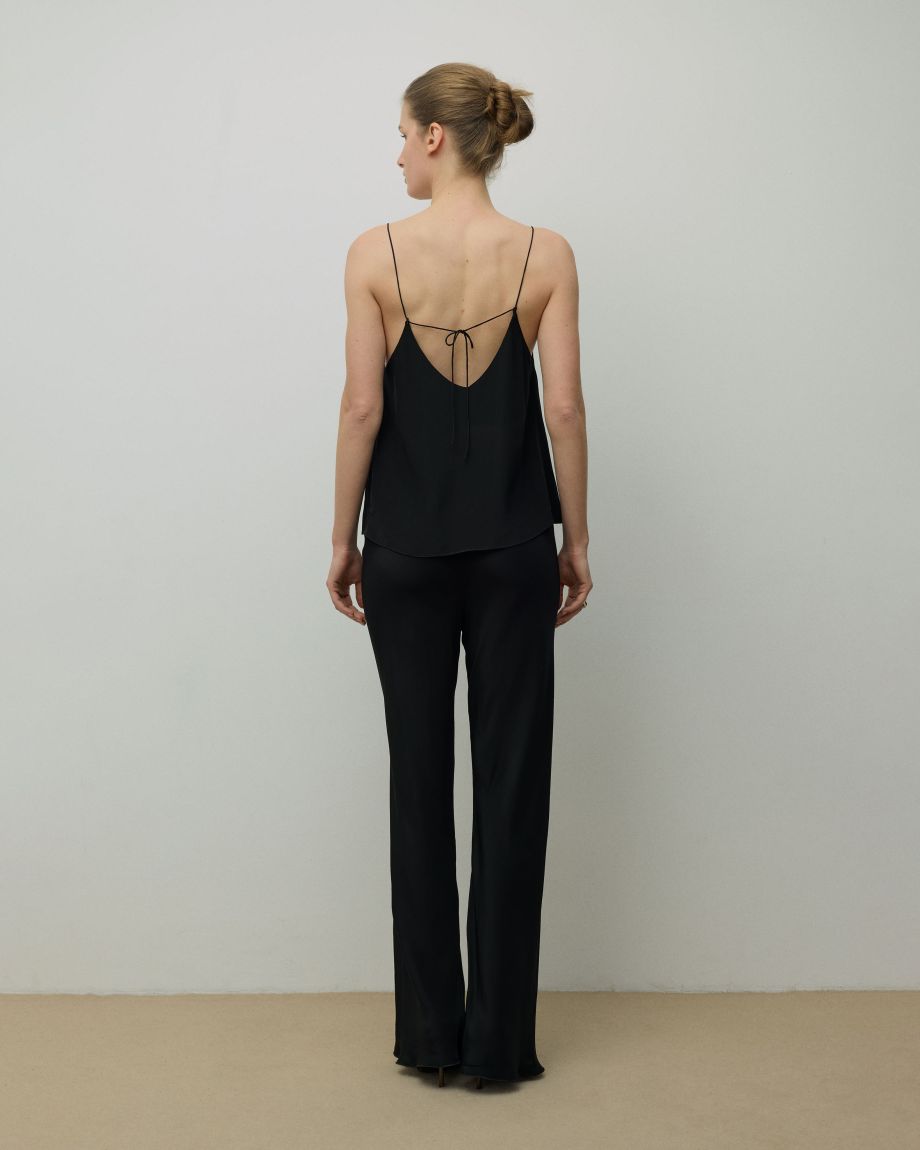 Black Viscose Trousers