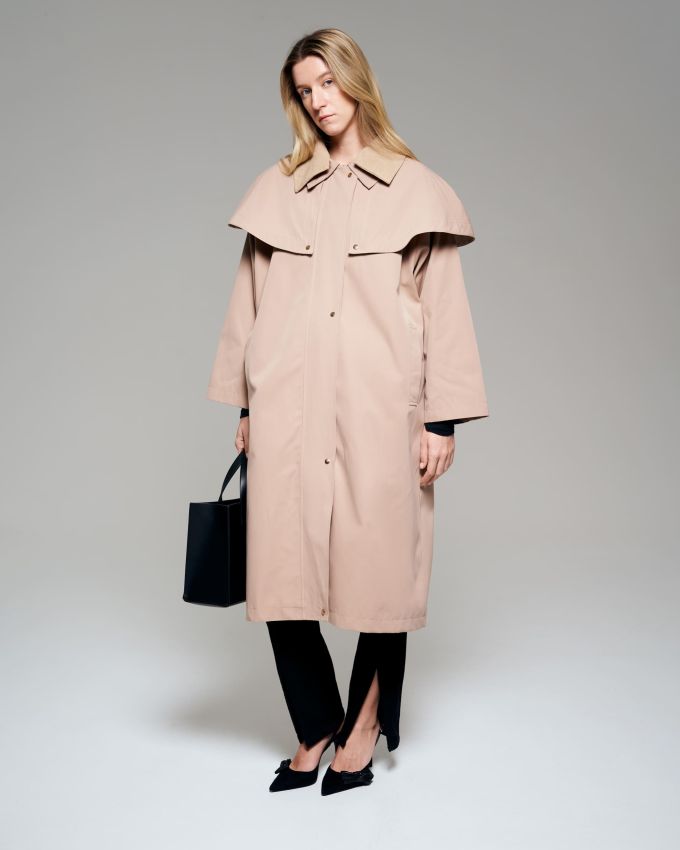 Beige raincoat