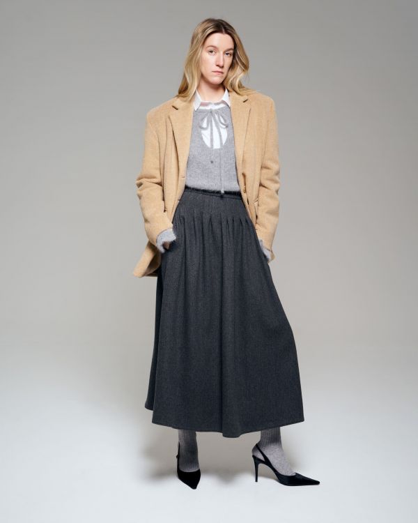 Gray woolen skirt