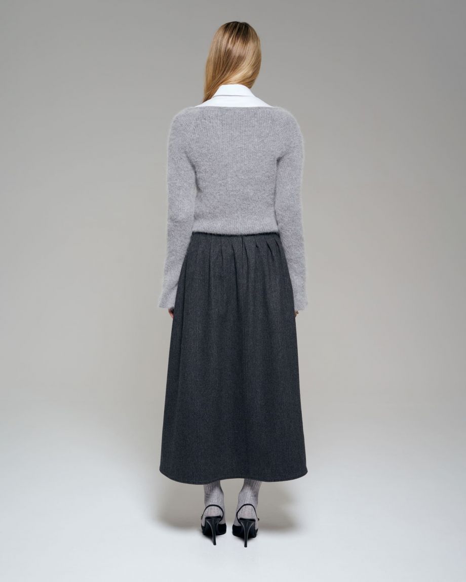 Gray woolen skirt