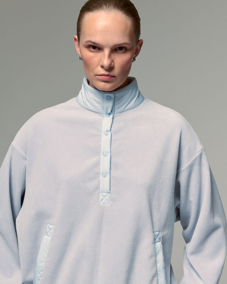 Анорак oversize на флісі блакитний