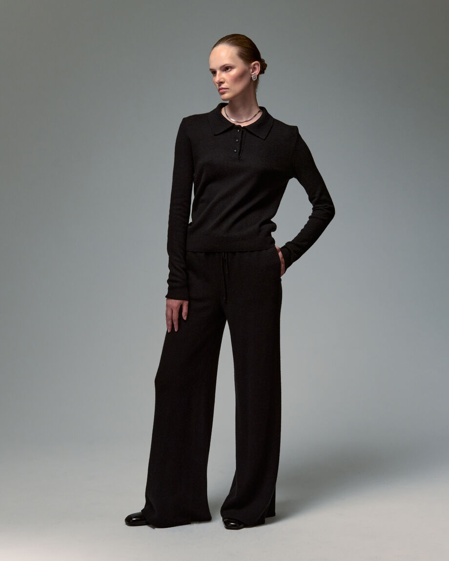 Black Wool Trousers