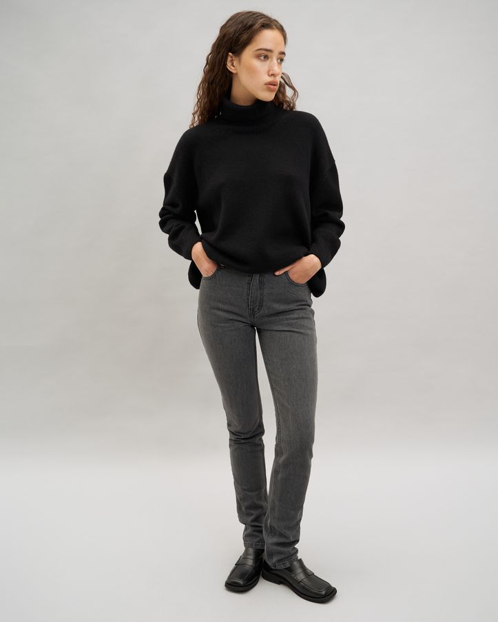 Grey overdyed jeans