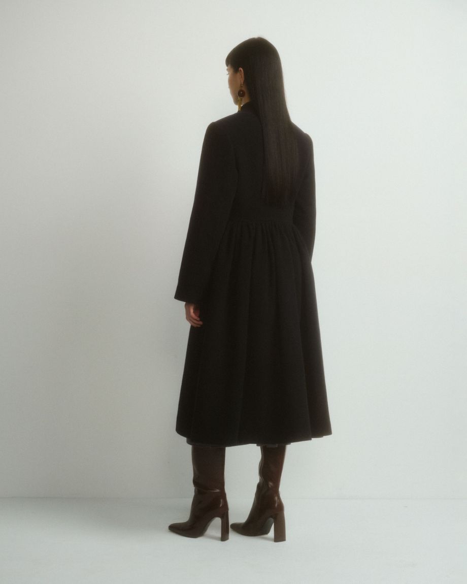 Dark blue wool coat-cloak