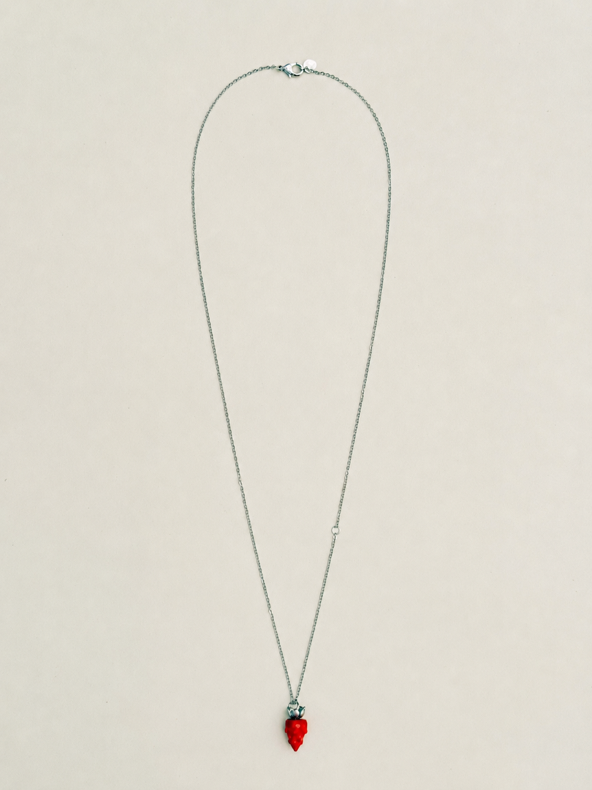 STRAWBIE pendant on a silver chain