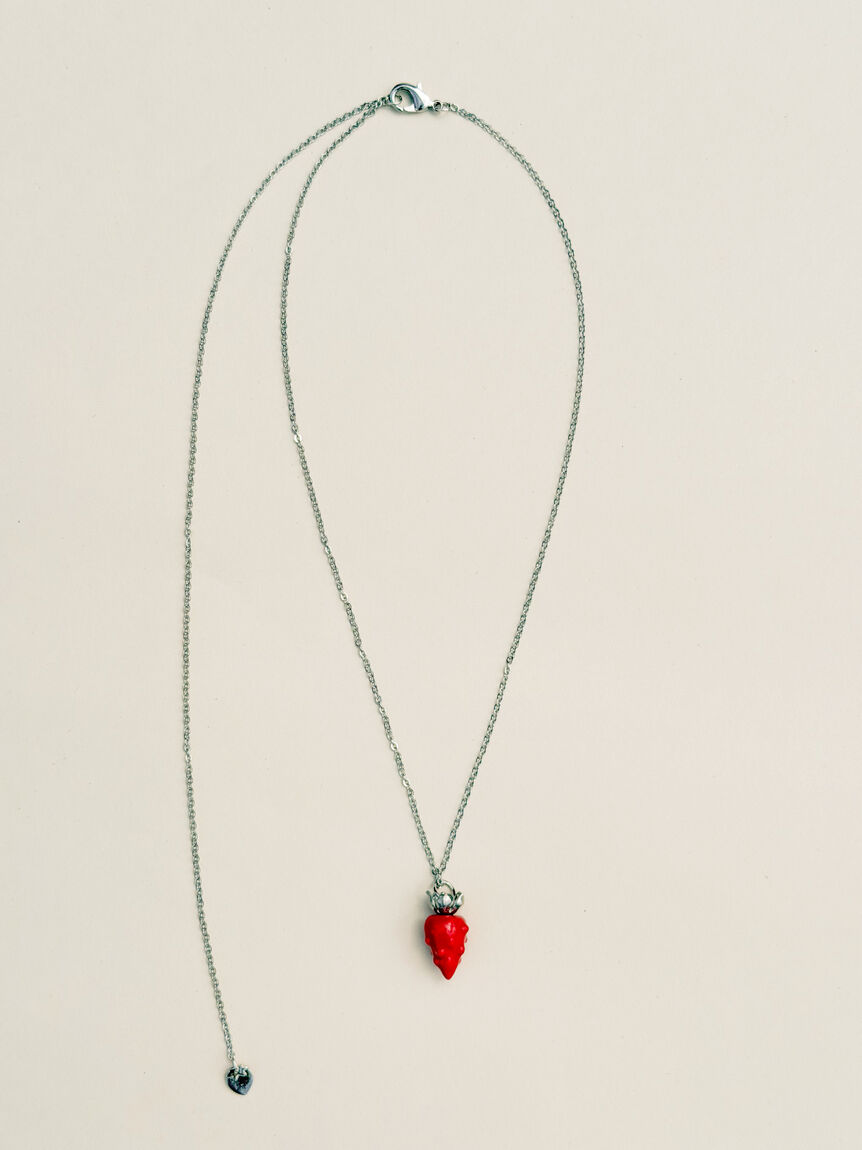 STRAWBIE pendant on a silver chain
