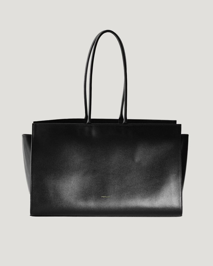 Black large Carolyn Tote Bag